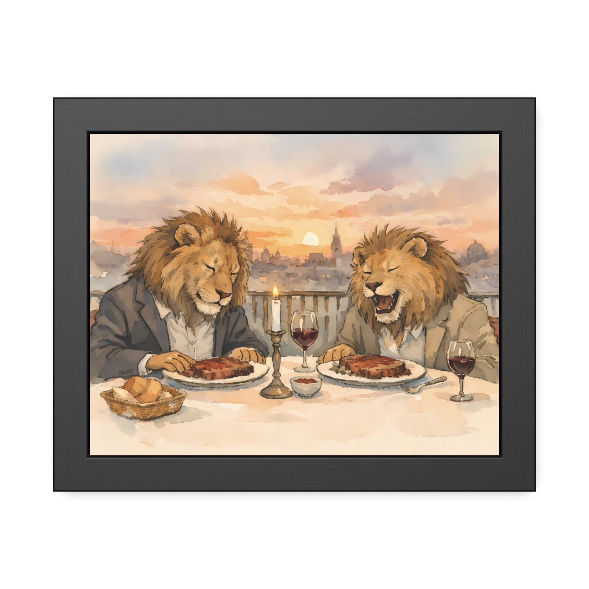 Lion's Feast - Framed Artwork