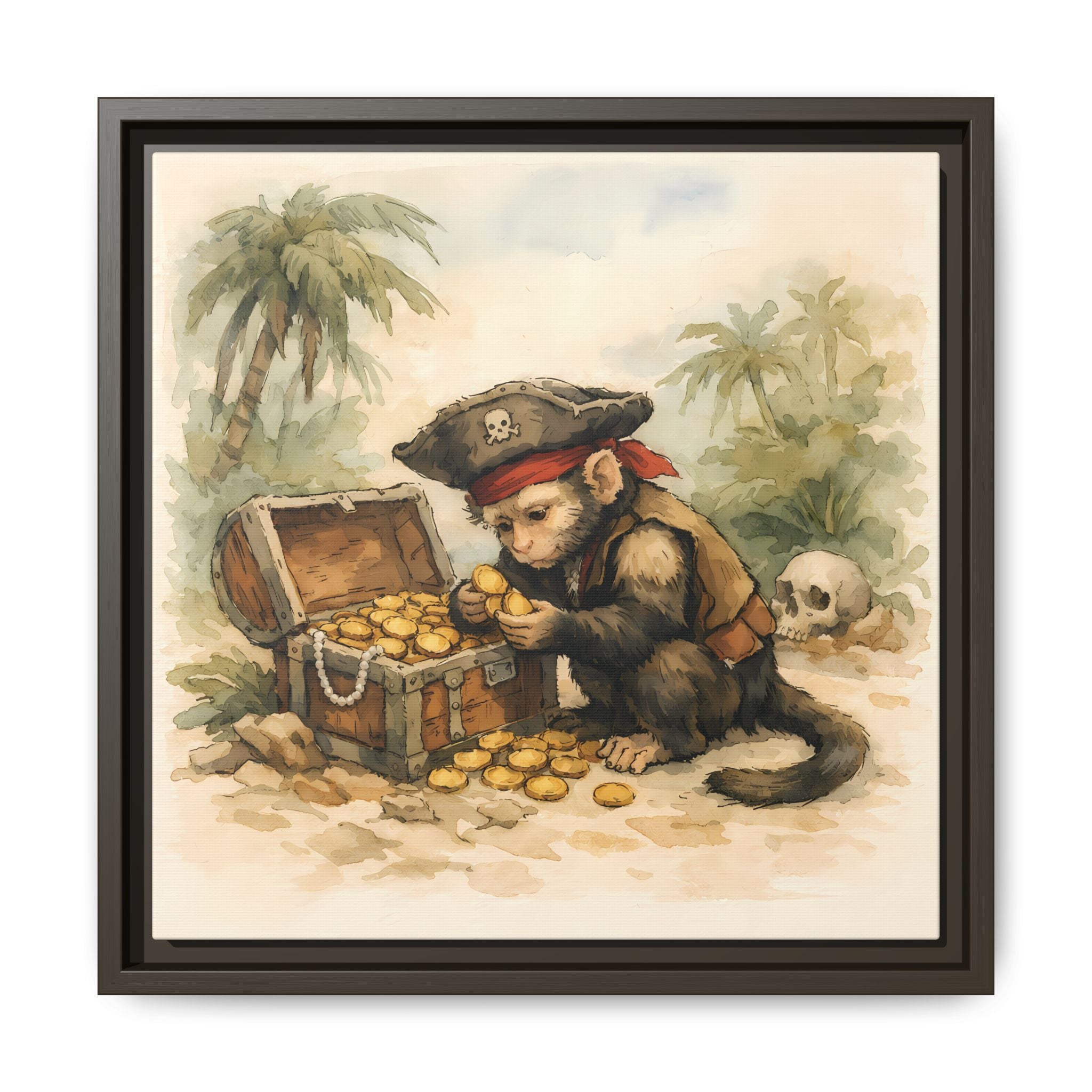 Pirate's Best Friend - Framed Matte Canvas Print
