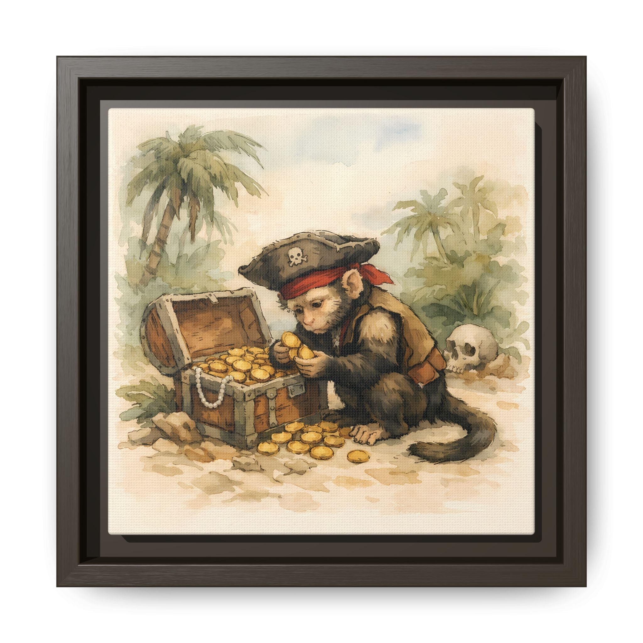 Pirate's Best Friend - Framed Matte Canvas Print