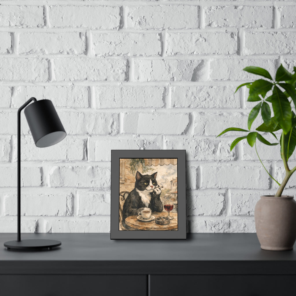 Smoking Tuxedo Café Cat