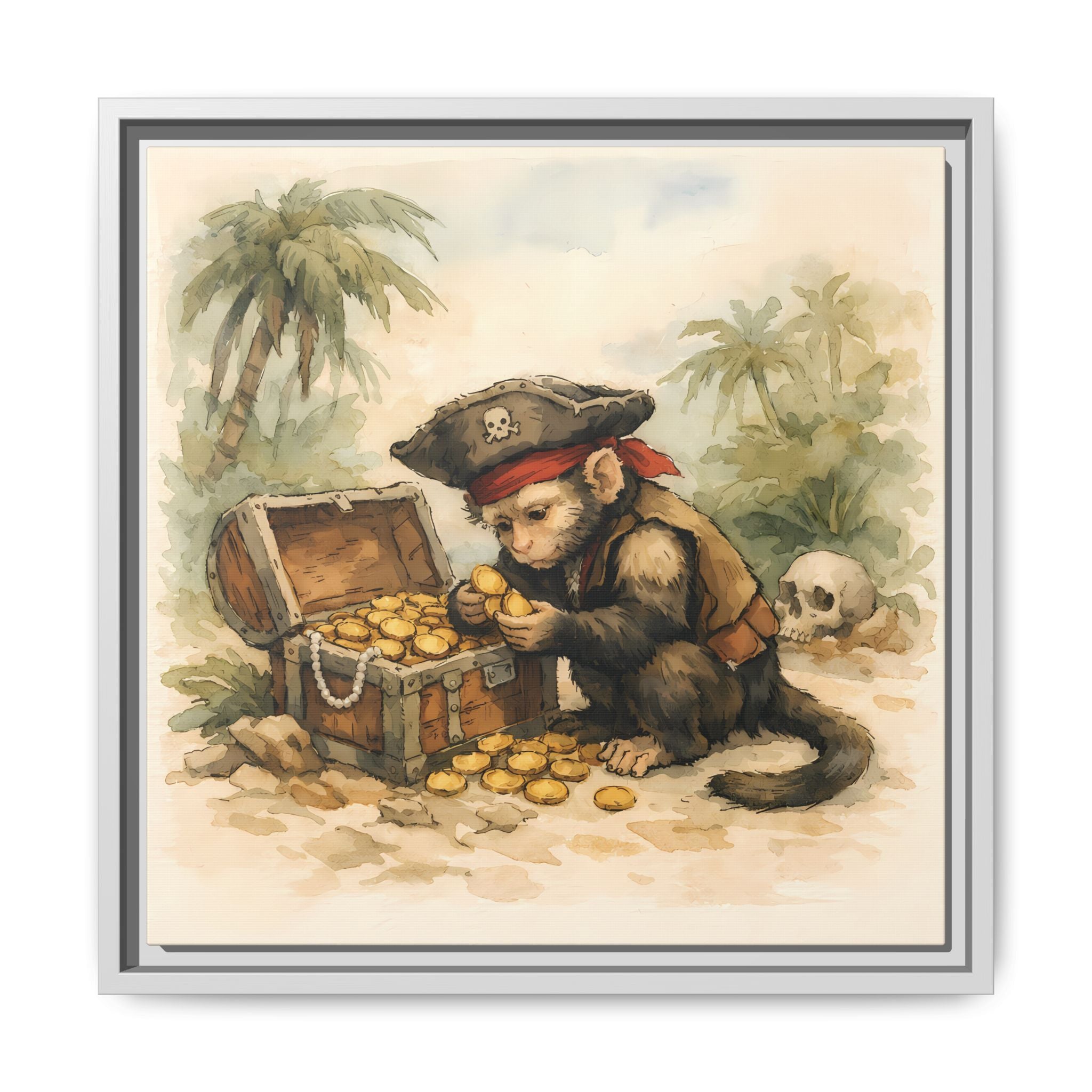 Pirate's Best Friend - Framed Matte Canvas Print