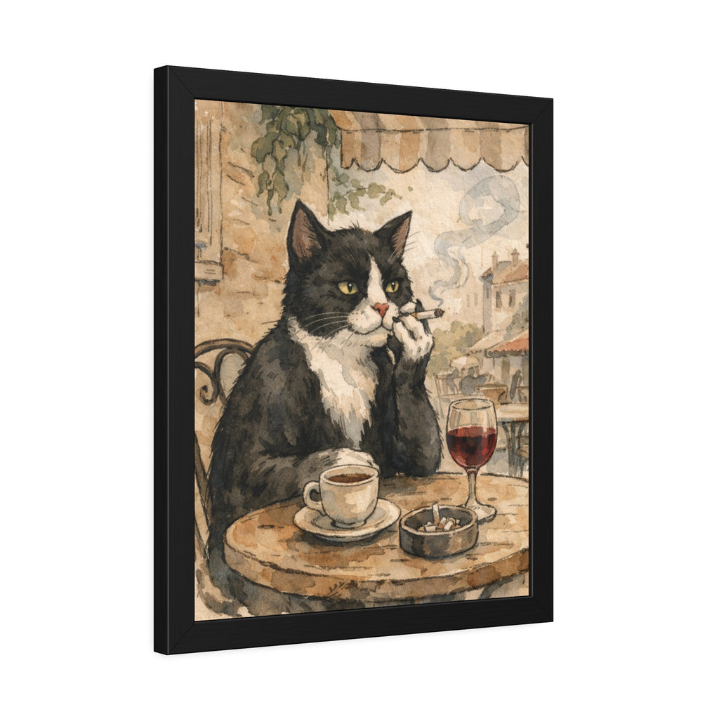 Smoking Tuxedo Café Cat