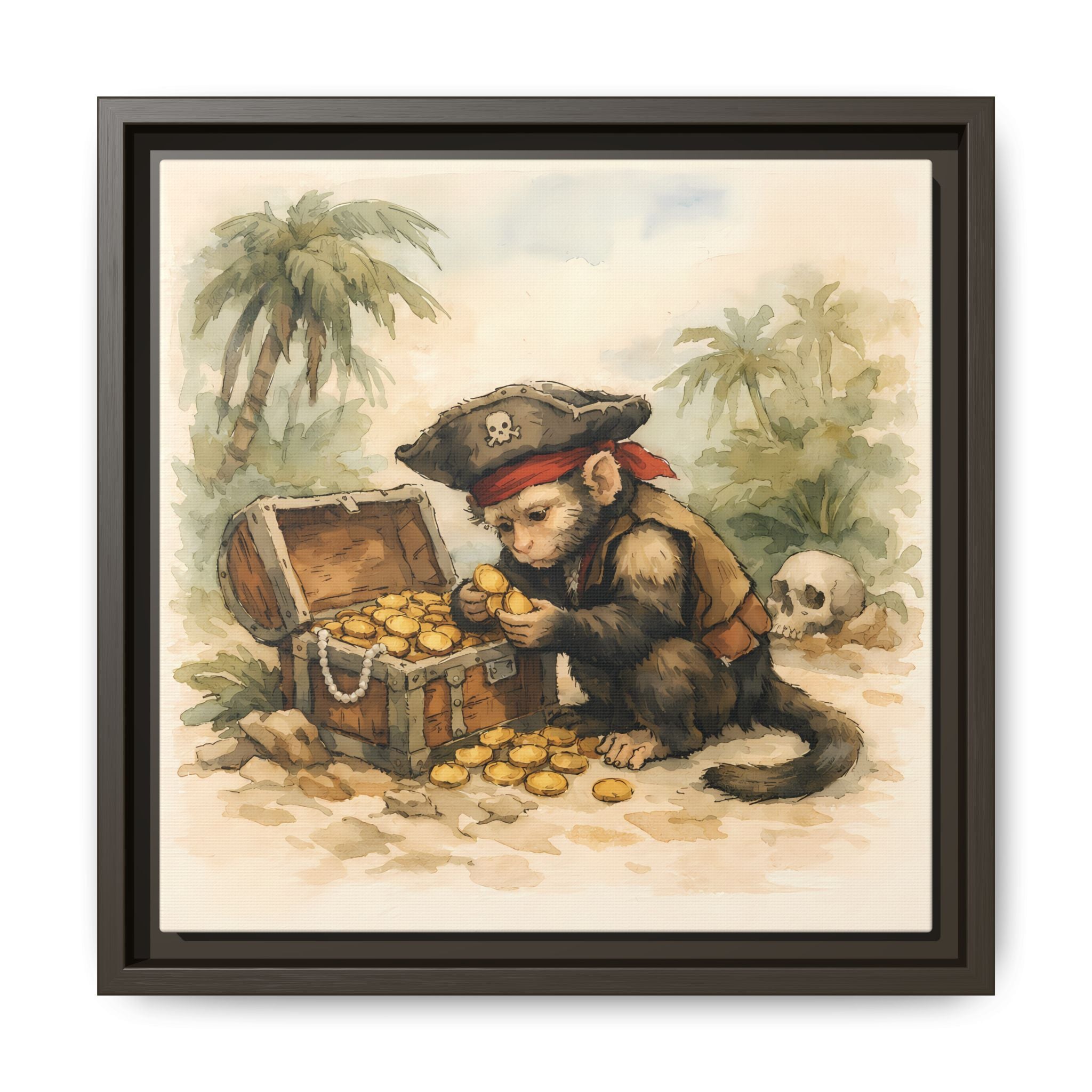 Pirate's Best Friend - Framed Matte Canvas Print