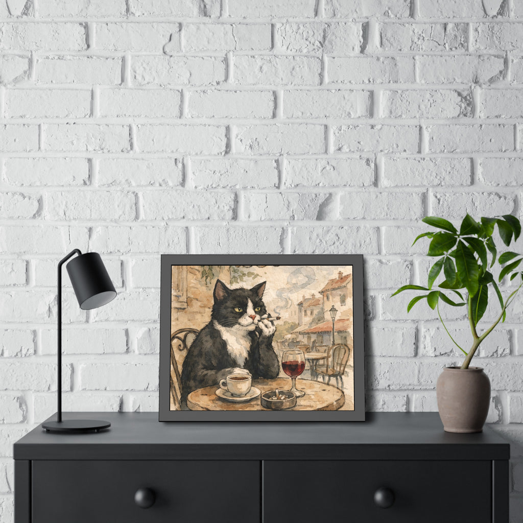 Smoking Tuxedo Café Cat