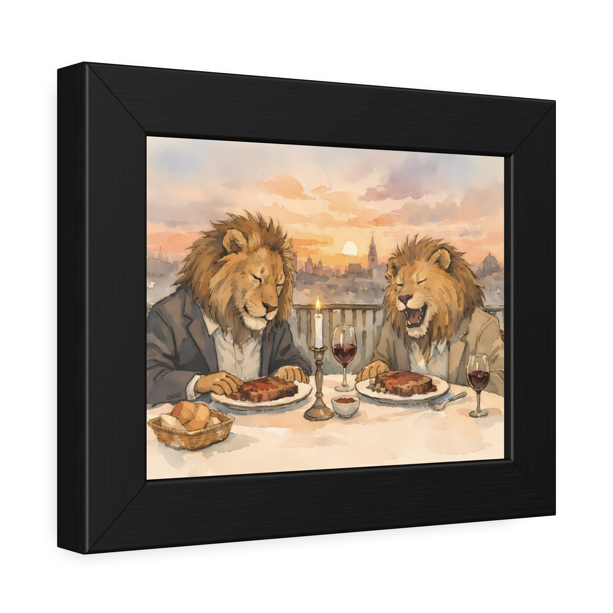 Lion's Feast - Framed Artwork