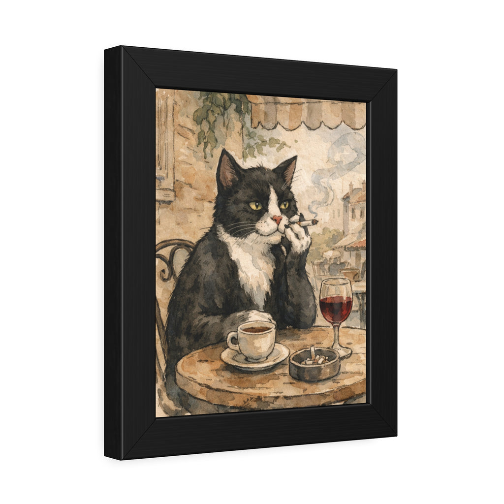 Smoking Tuxedo Café Cat