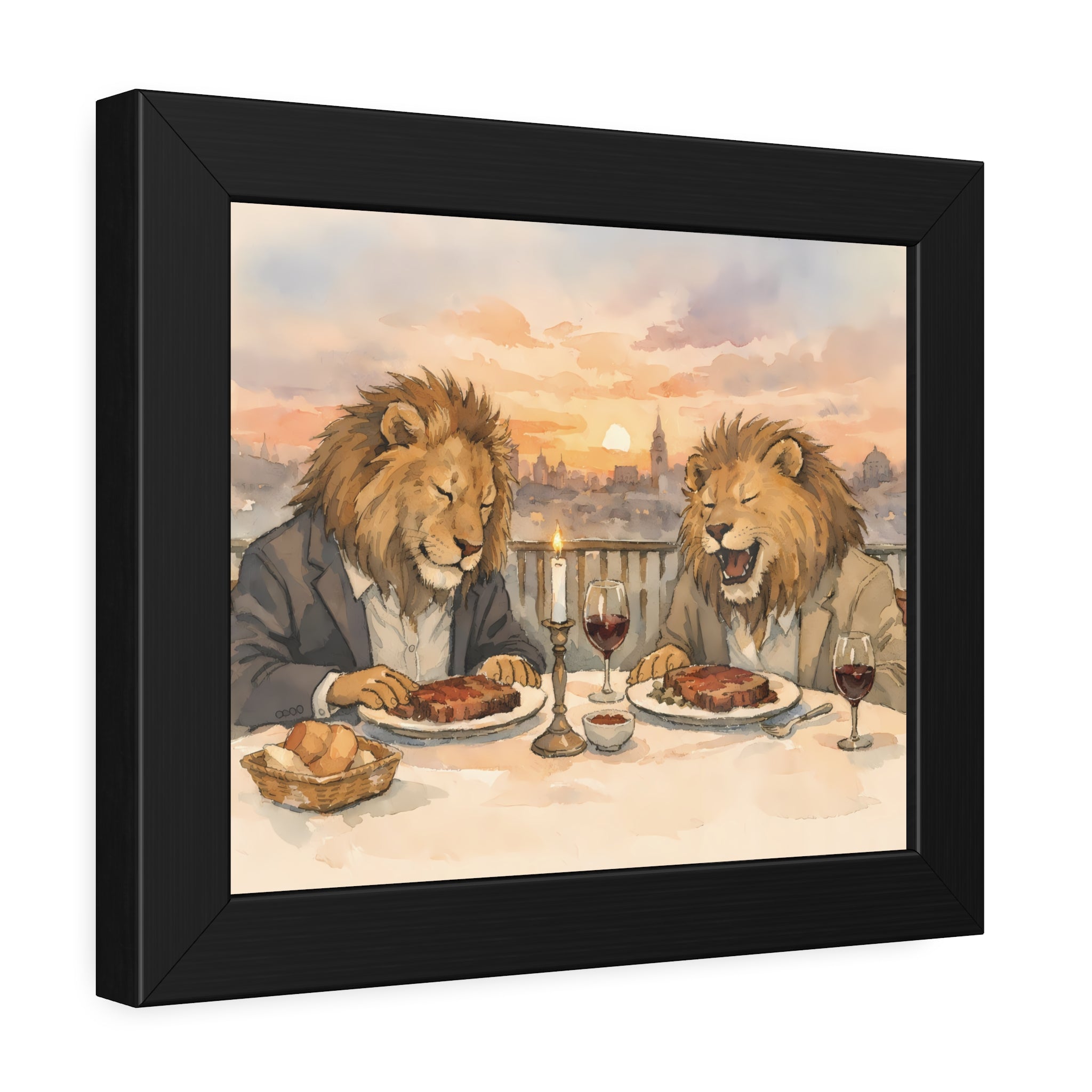 Lion's Feast - Framed Artwork