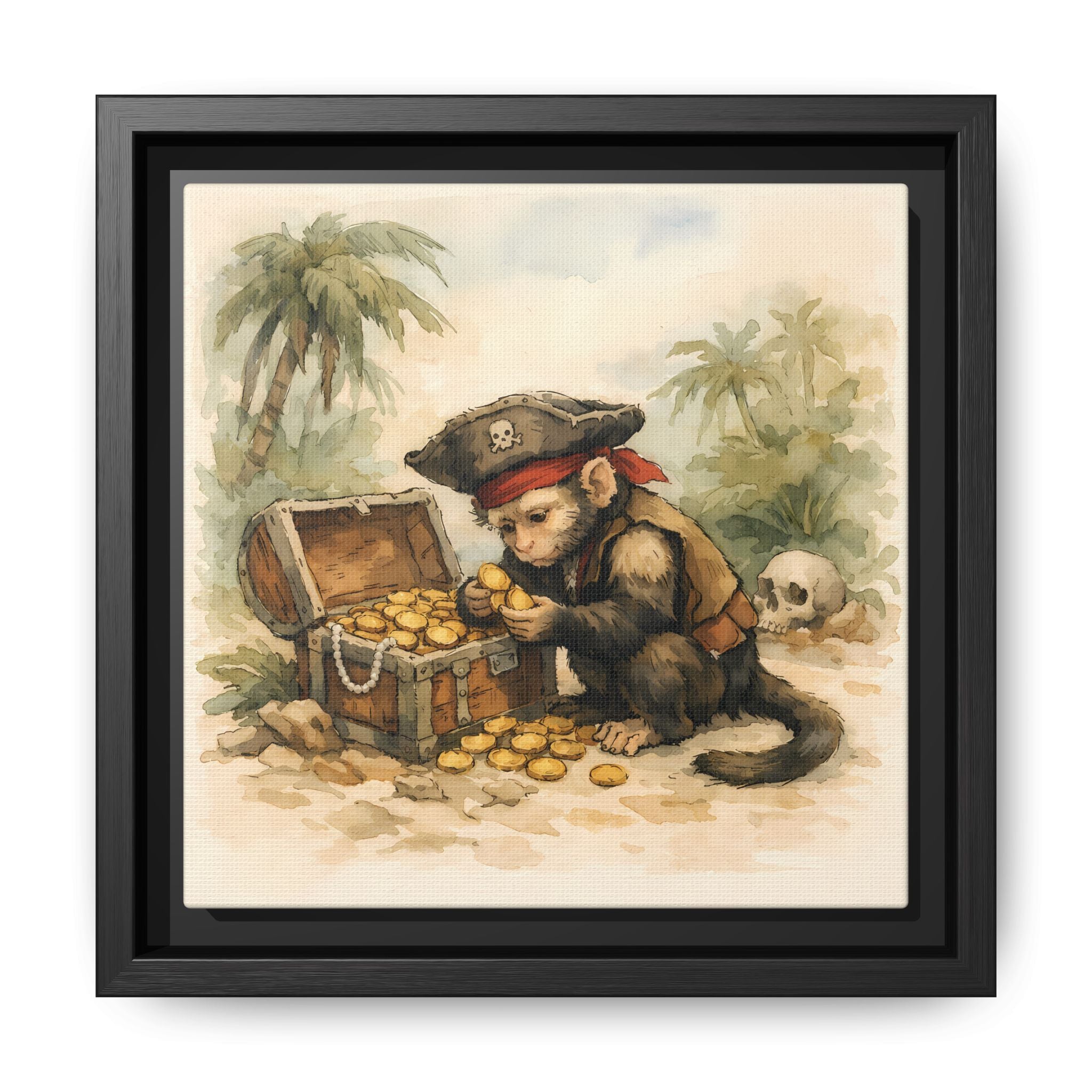 Pirate's Best Friend - Framed Matte Canvas Print