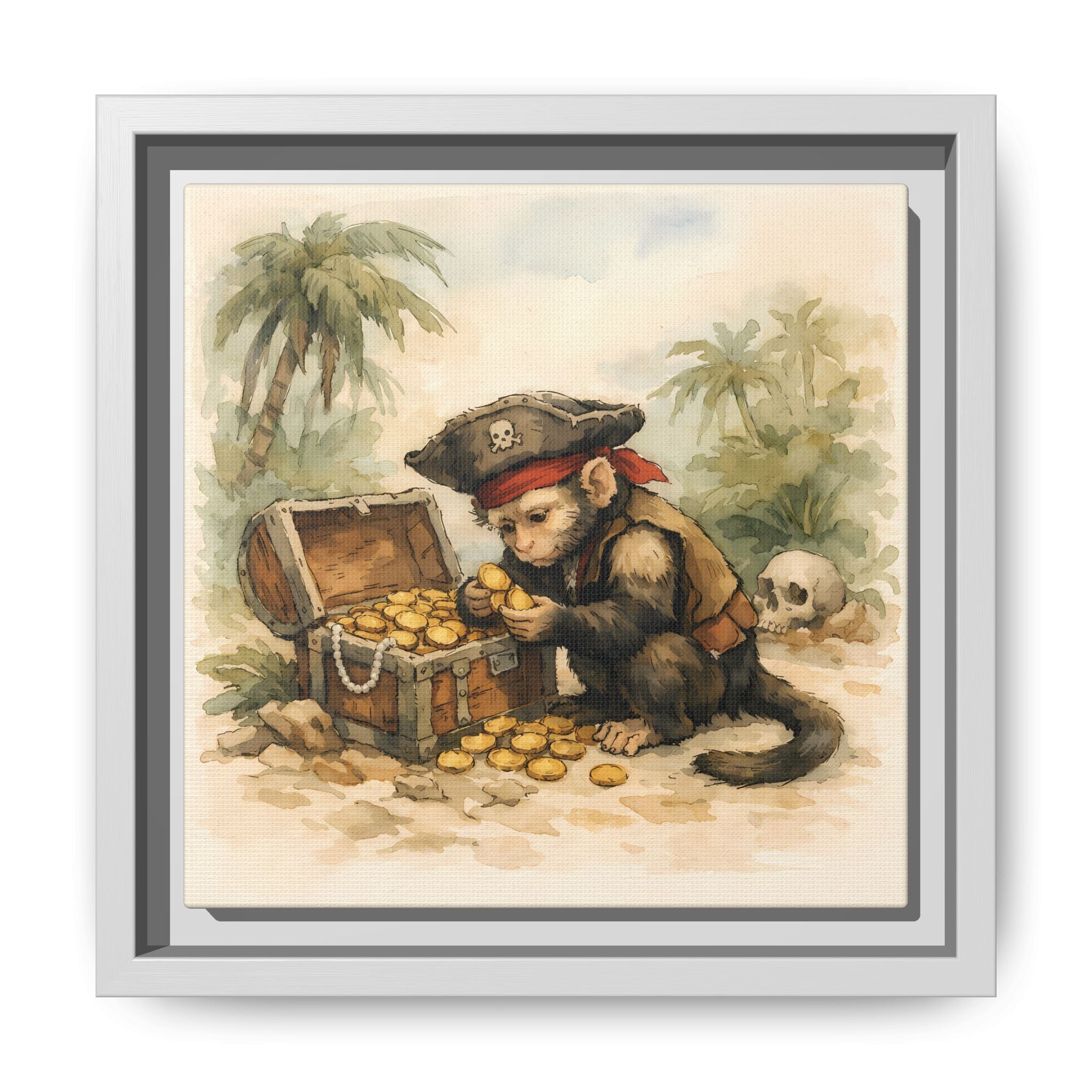 Pirate's Best Friend - Framed Matte Canvas Print