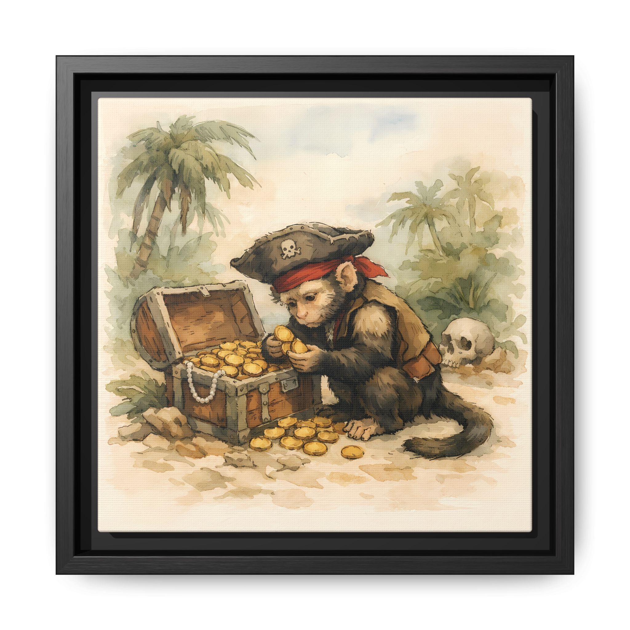 Pirate's Best Friend - Framed Matte Canvas Print