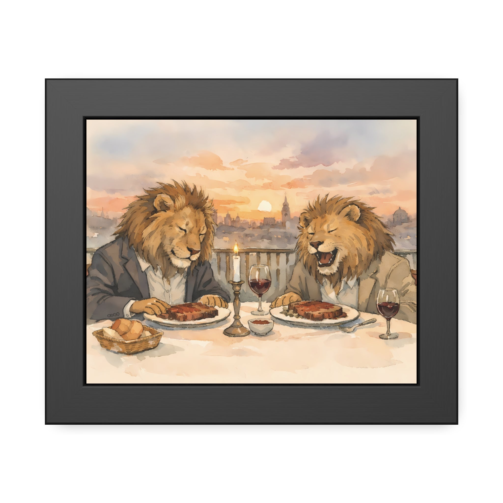 Lion's Feast - Framed Artwork