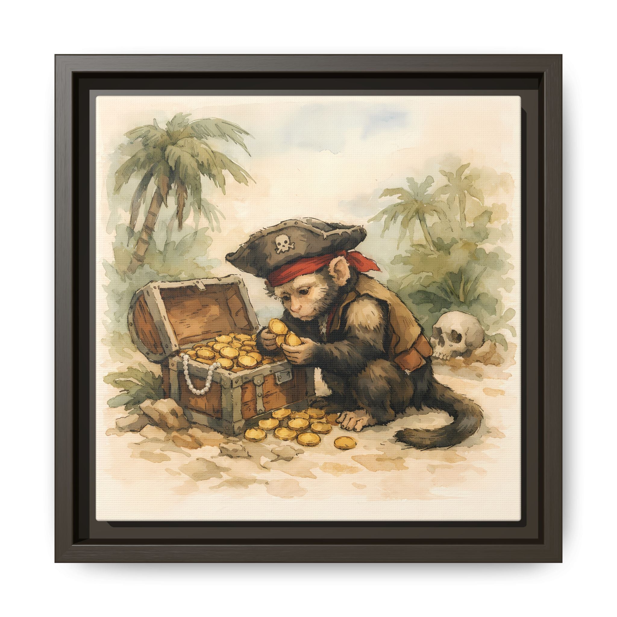 Pirate's Best Friend - Framed Matte Canvas Print