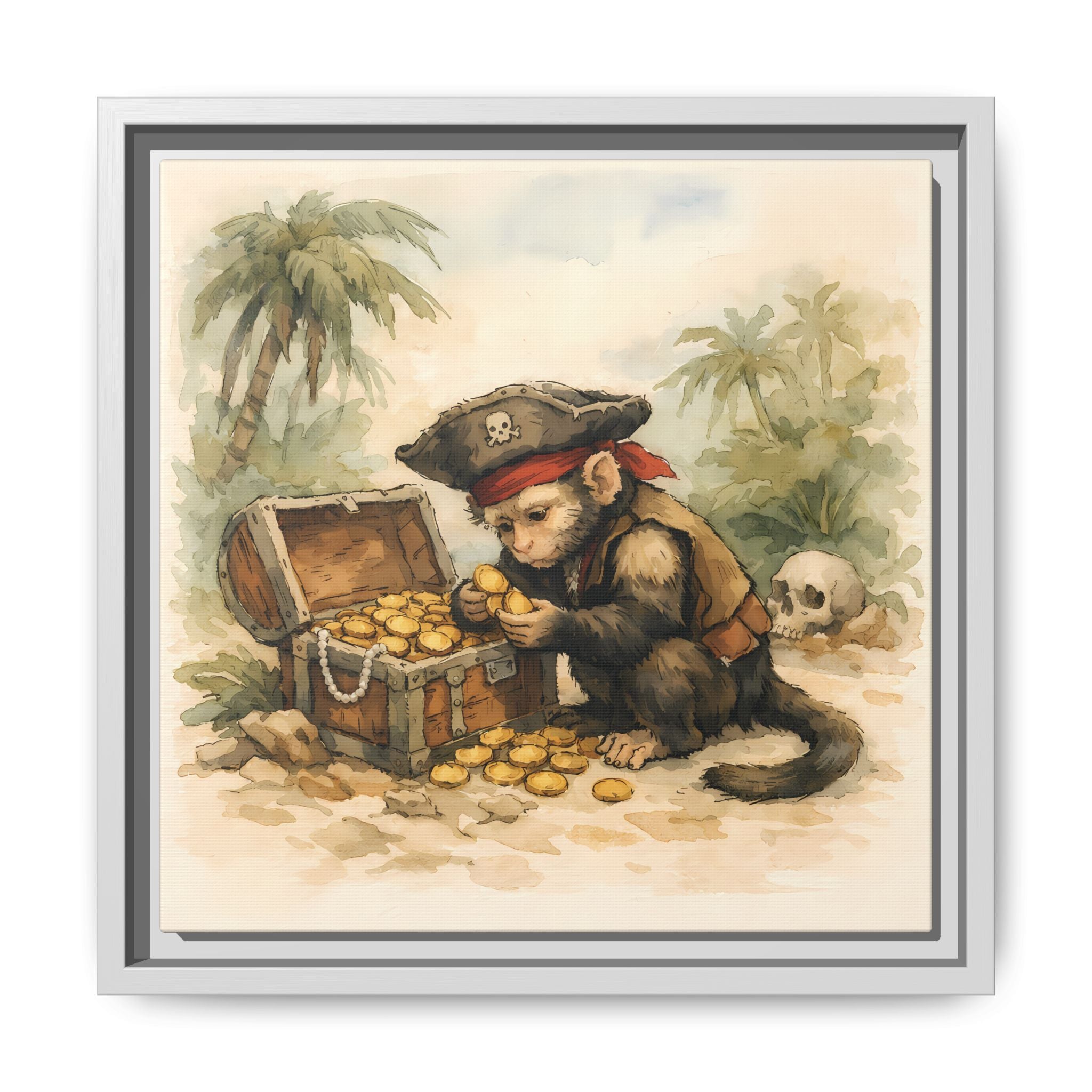 Pirate's Best Friend - Framed Matte Canvas Print