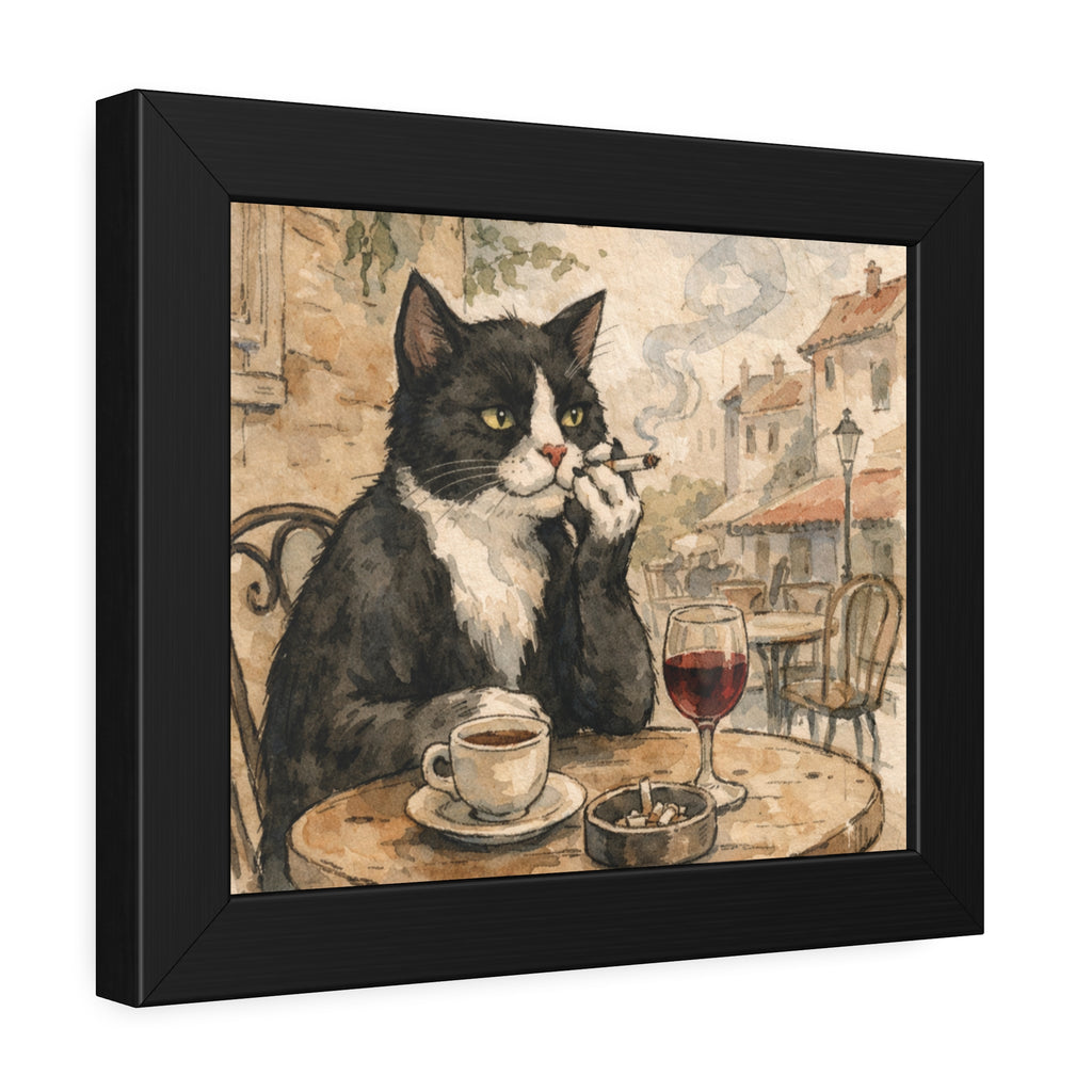 Smoking Tuxedo Café Cat