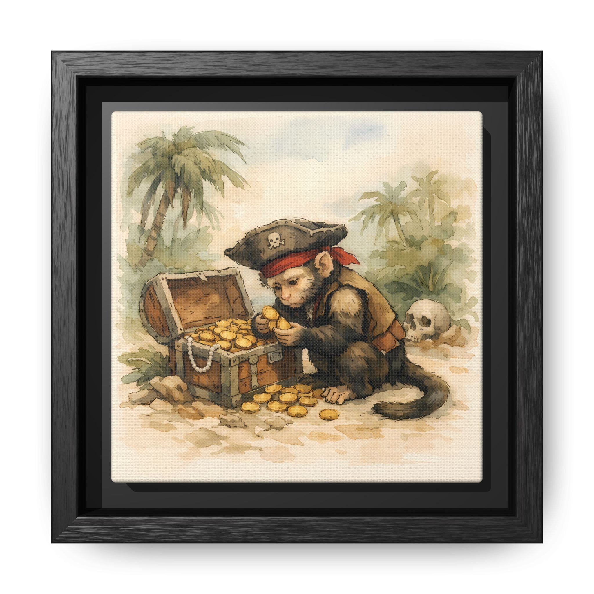 Pirate's Best Friend - Framed Matte Canvas Print