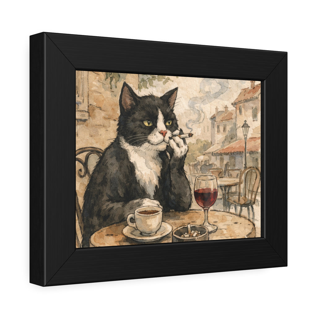 Smoking Tuxedo Café Cat