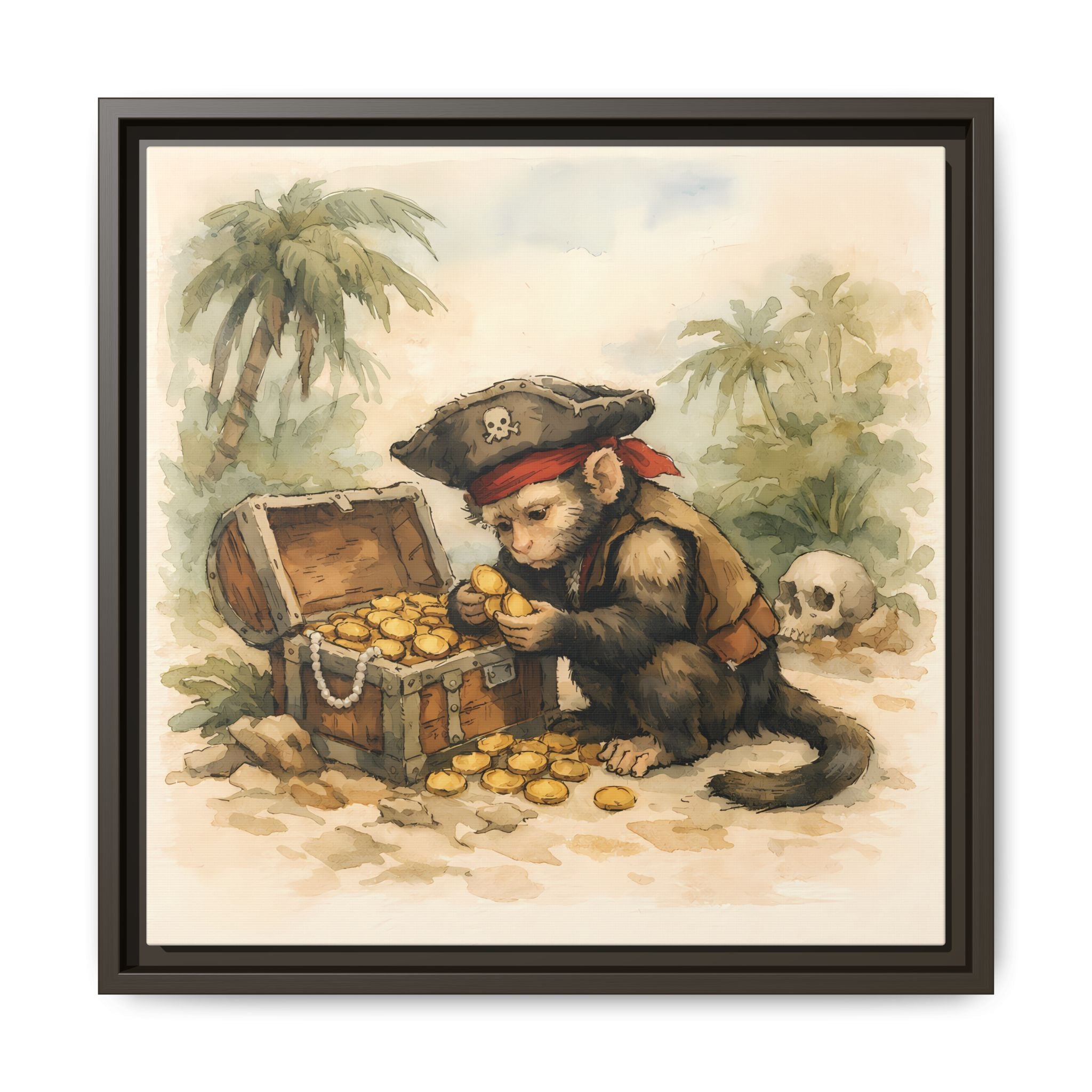 Pirate's Best Friend - Framed Matte Canvas Print