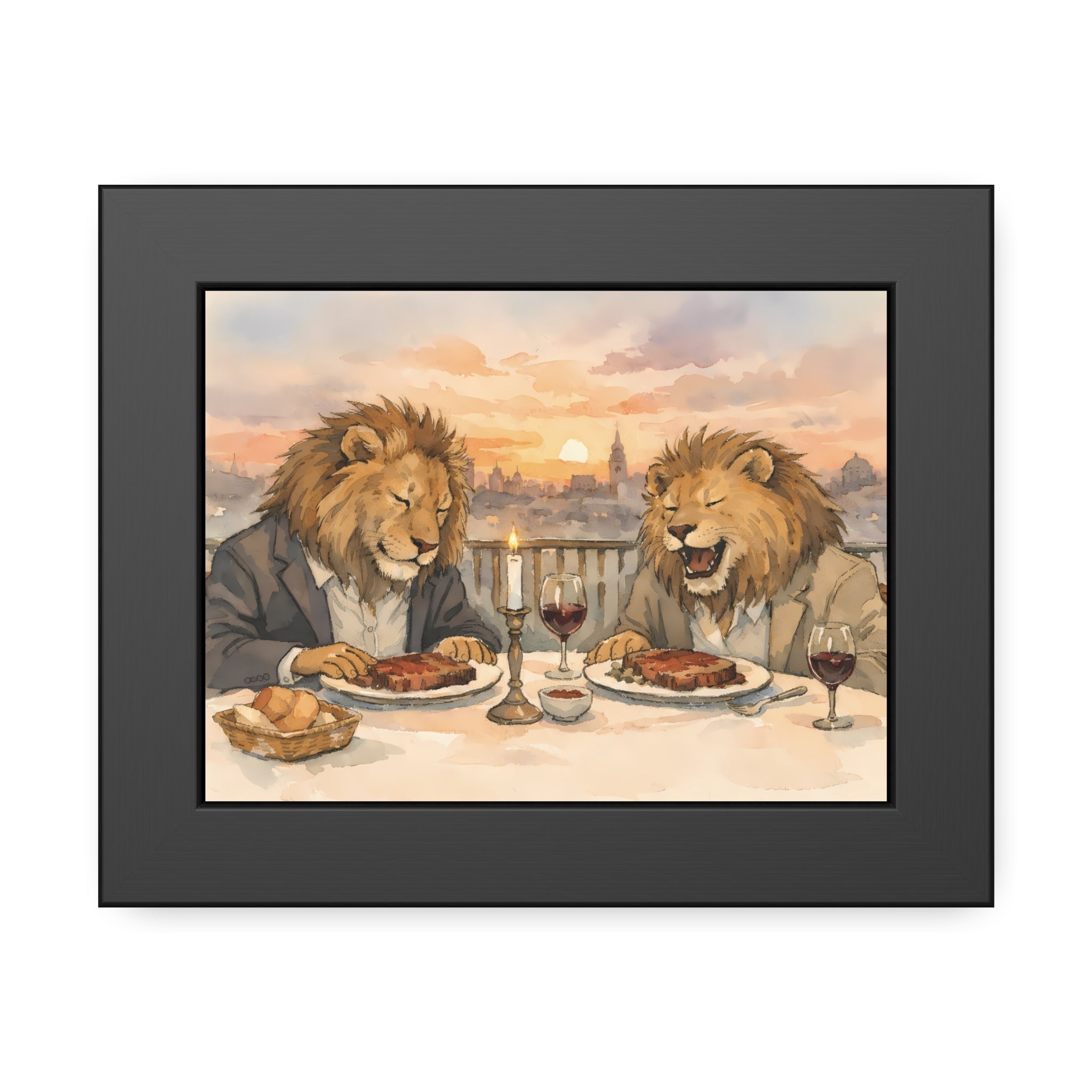 Lion's Feast - Framed Artwork