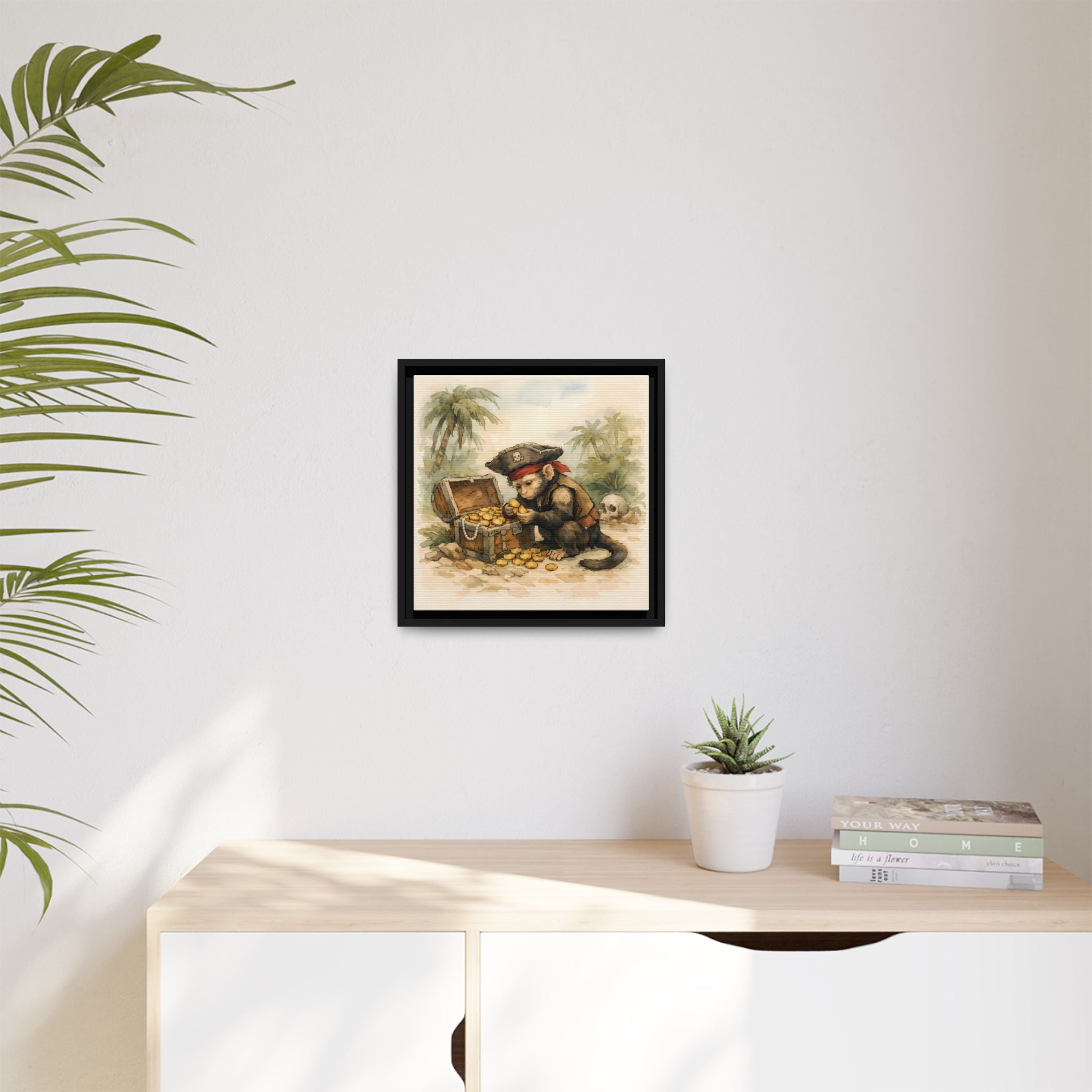 Pirate's Best Friend - Framed Matte Canvas Print