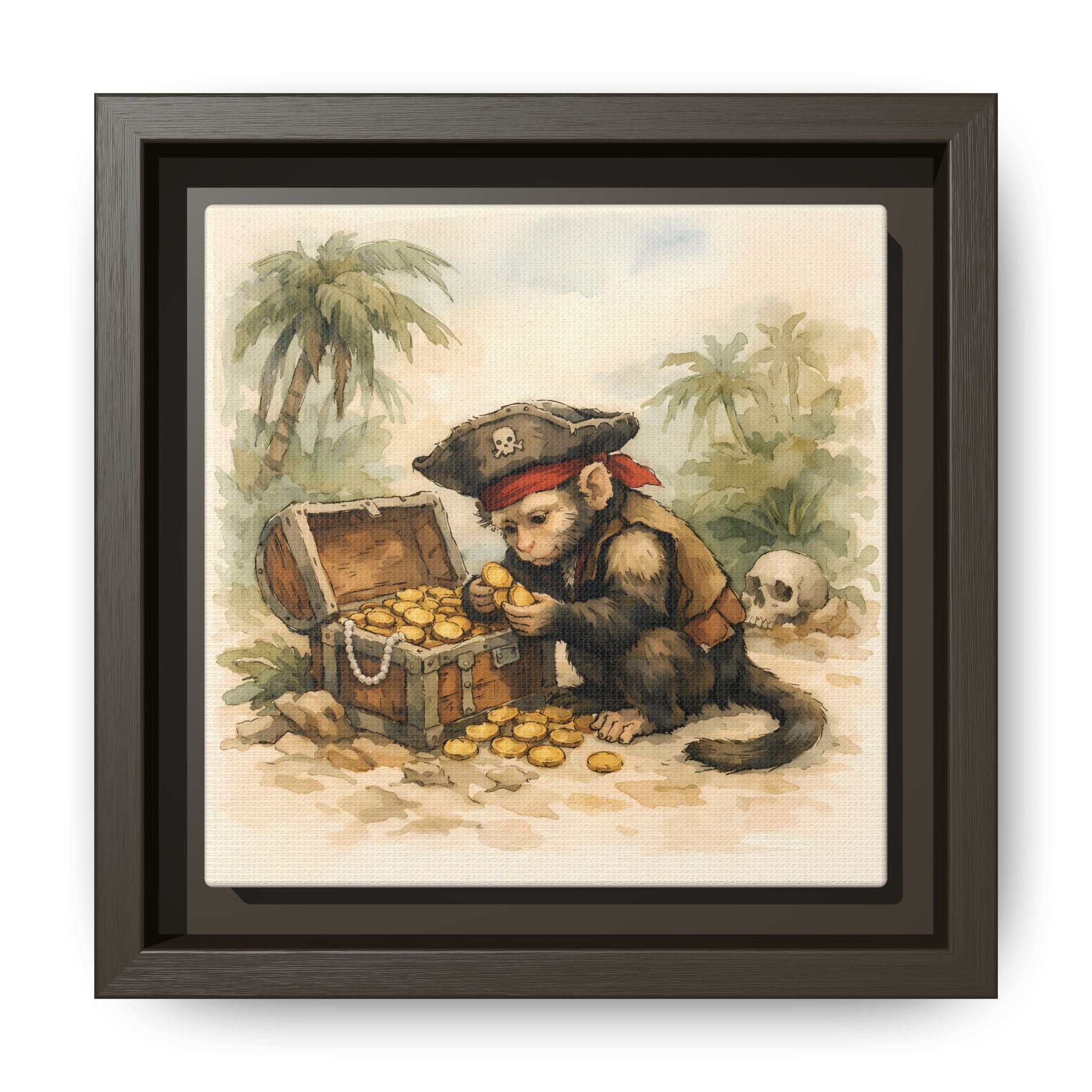 Pirate's Best Friend - Framed Matte Canvas Print