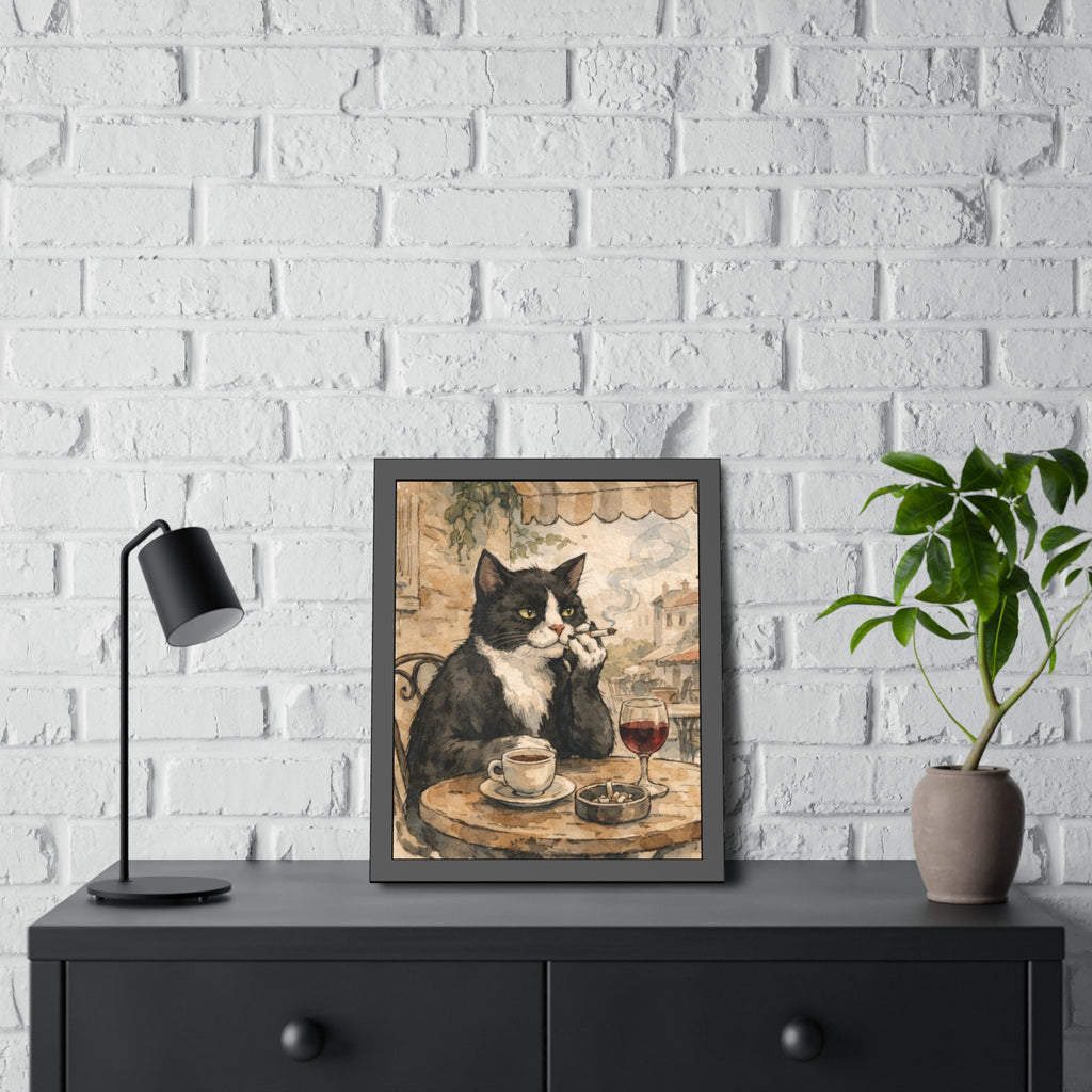 Smoking Tuxedo Café Cat