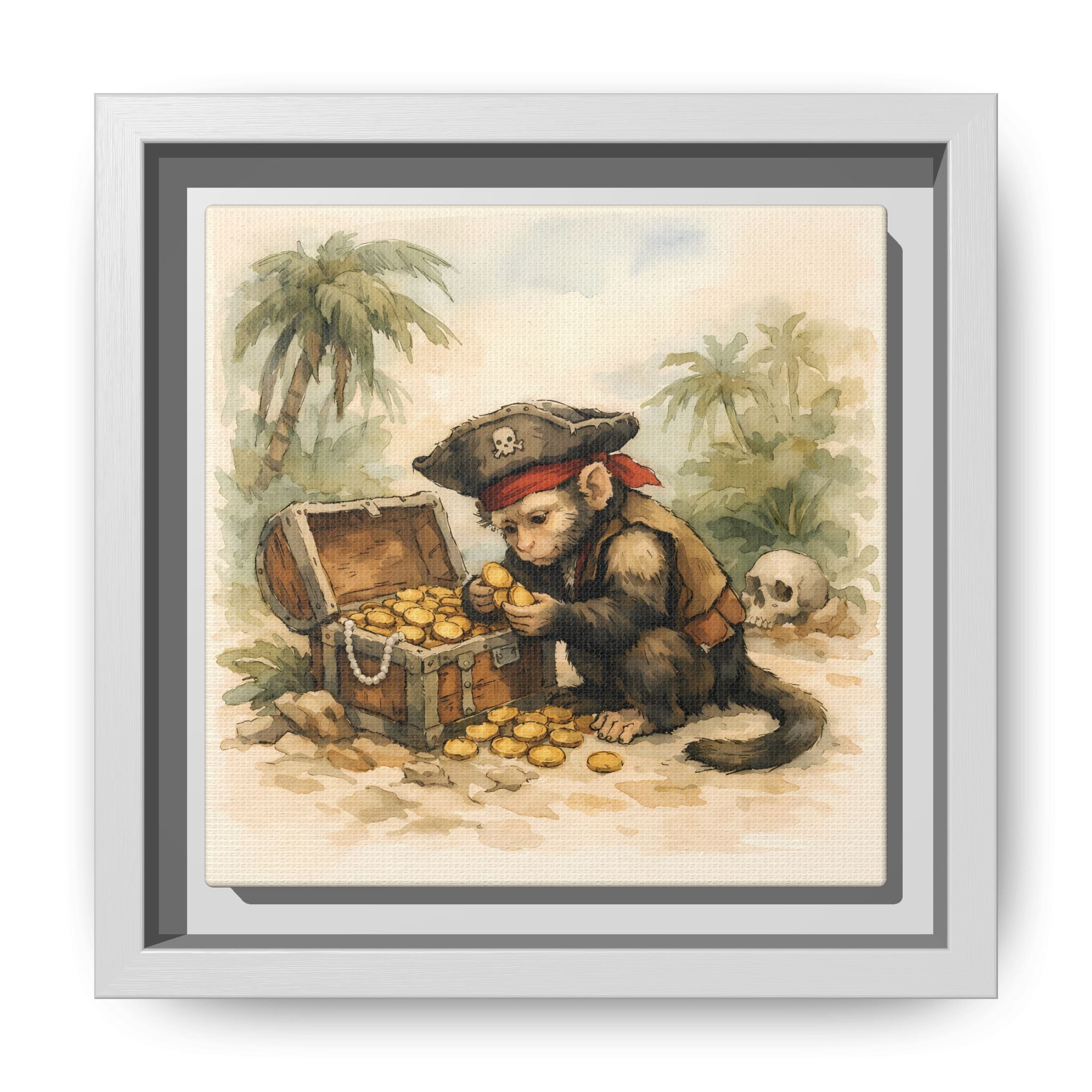 Pirate's Best Friend - Framed Matte Canvas Print