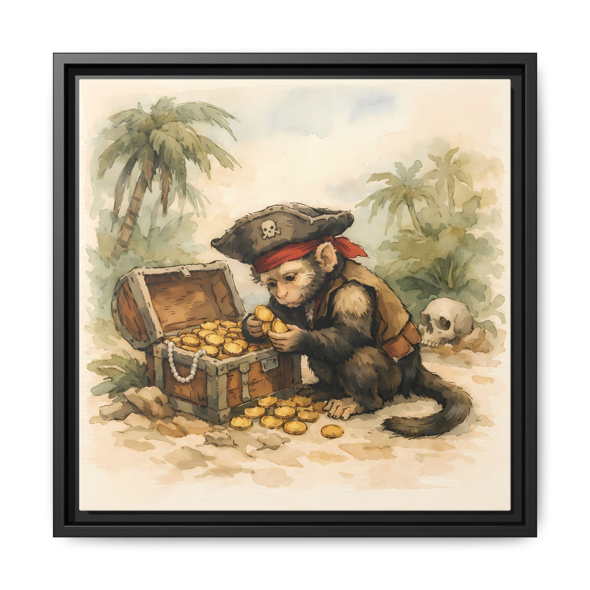 Pirate's Best Friend - Framed Matte Canvas Print