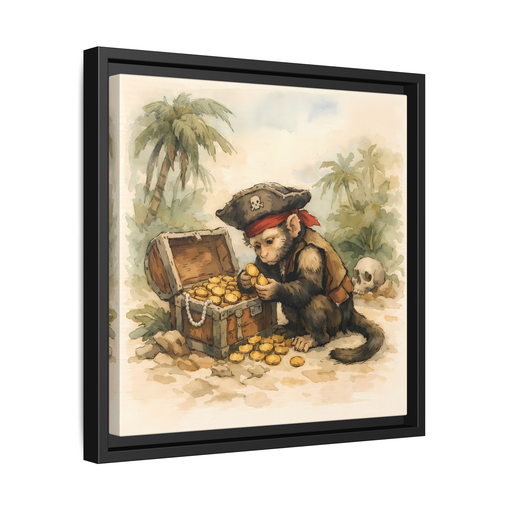 Pirate's Best Friend - Framed Matte Canvas Print
