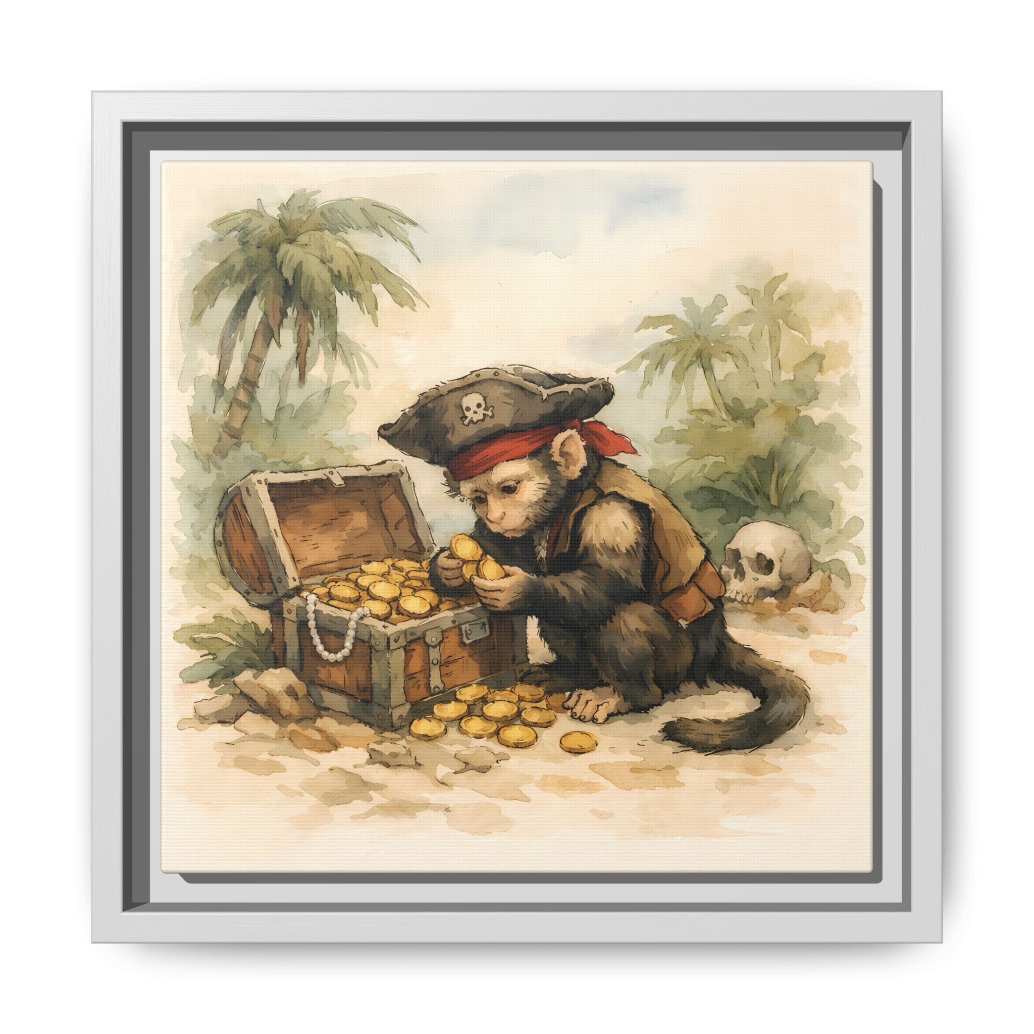 Pirate's Best Friend - Framed Matte Canvas Print